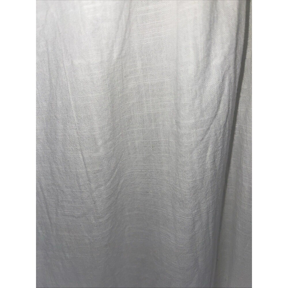 White Cotton Blend Beach Pool Coverup Summer Pants XL - Picture 3 of 11